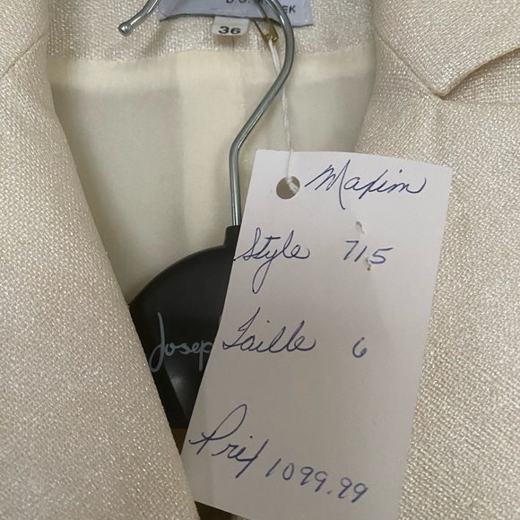 2 piece off white metallic shine pant and jacket. - Picture 5 of 5